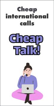 International calls: CheapTalk poster