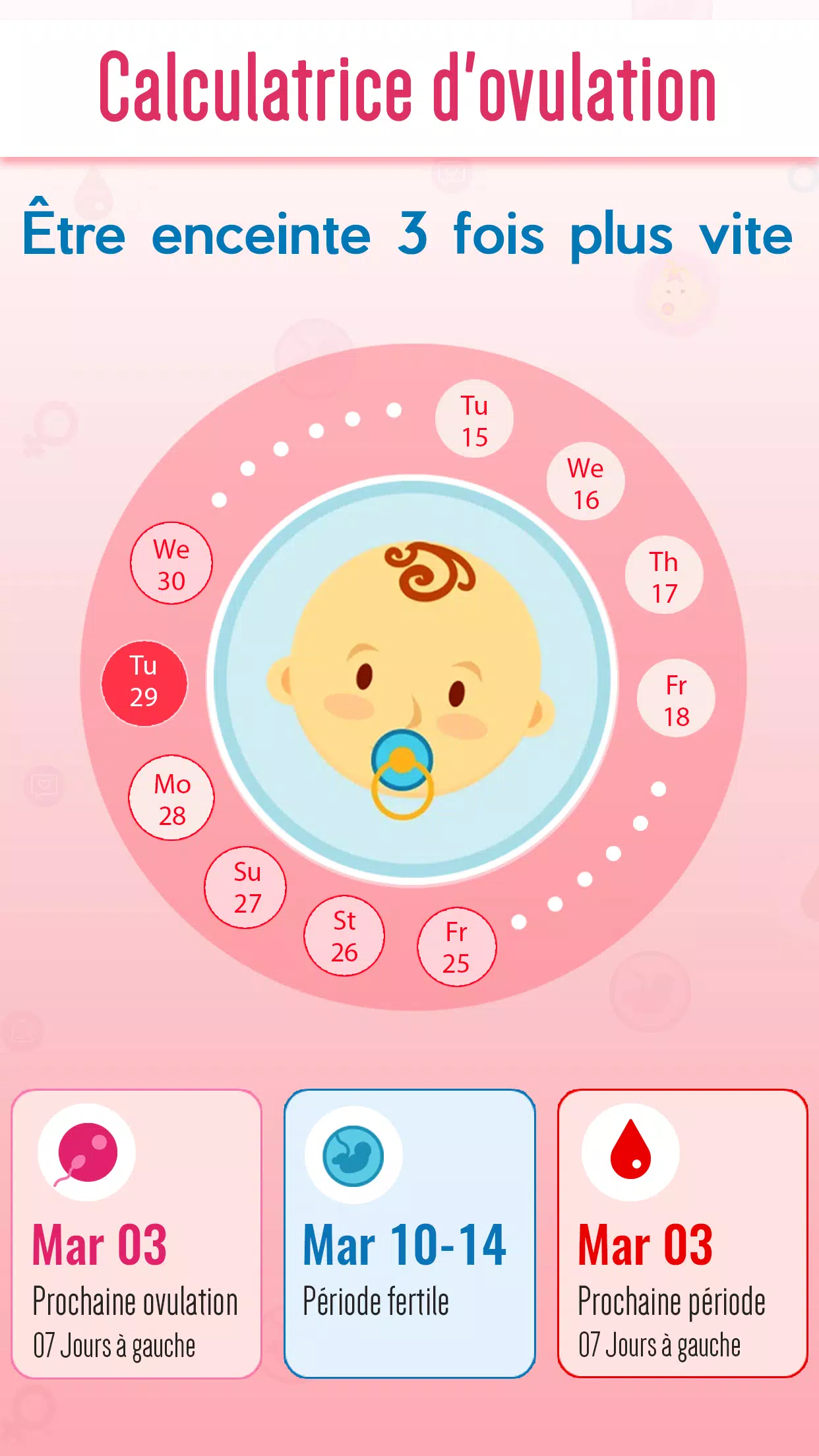 Calendrier Ovulation et Regles APK pour Android Télécharger