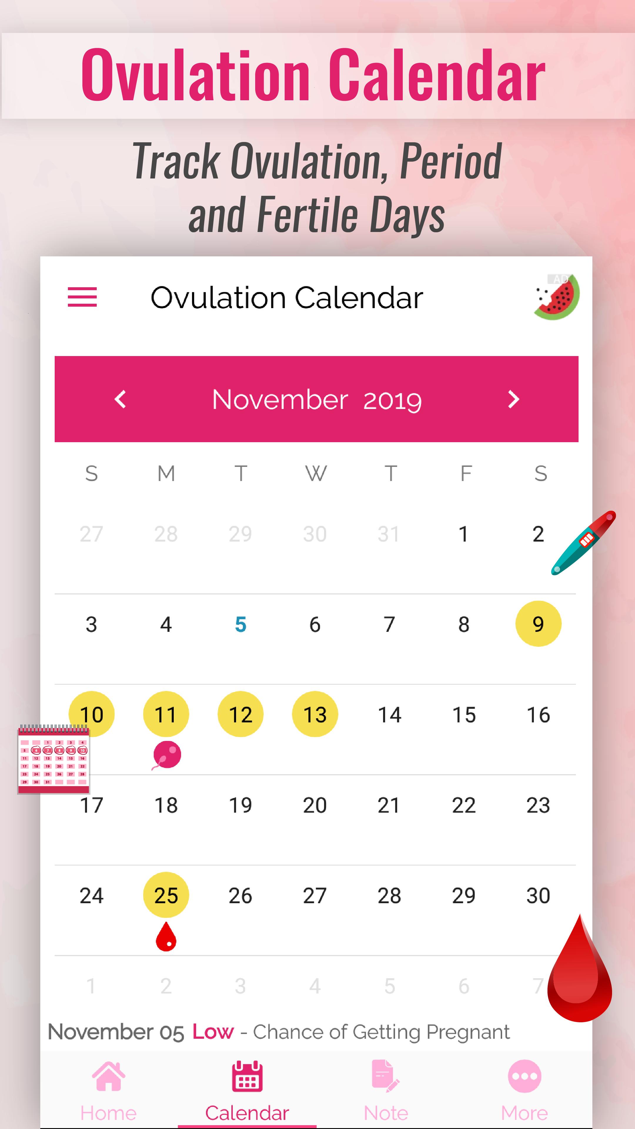 ดาวน์โหลด Ovulation Calculator APK สำหรับ Android