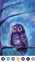 Owl Paint by Number постер