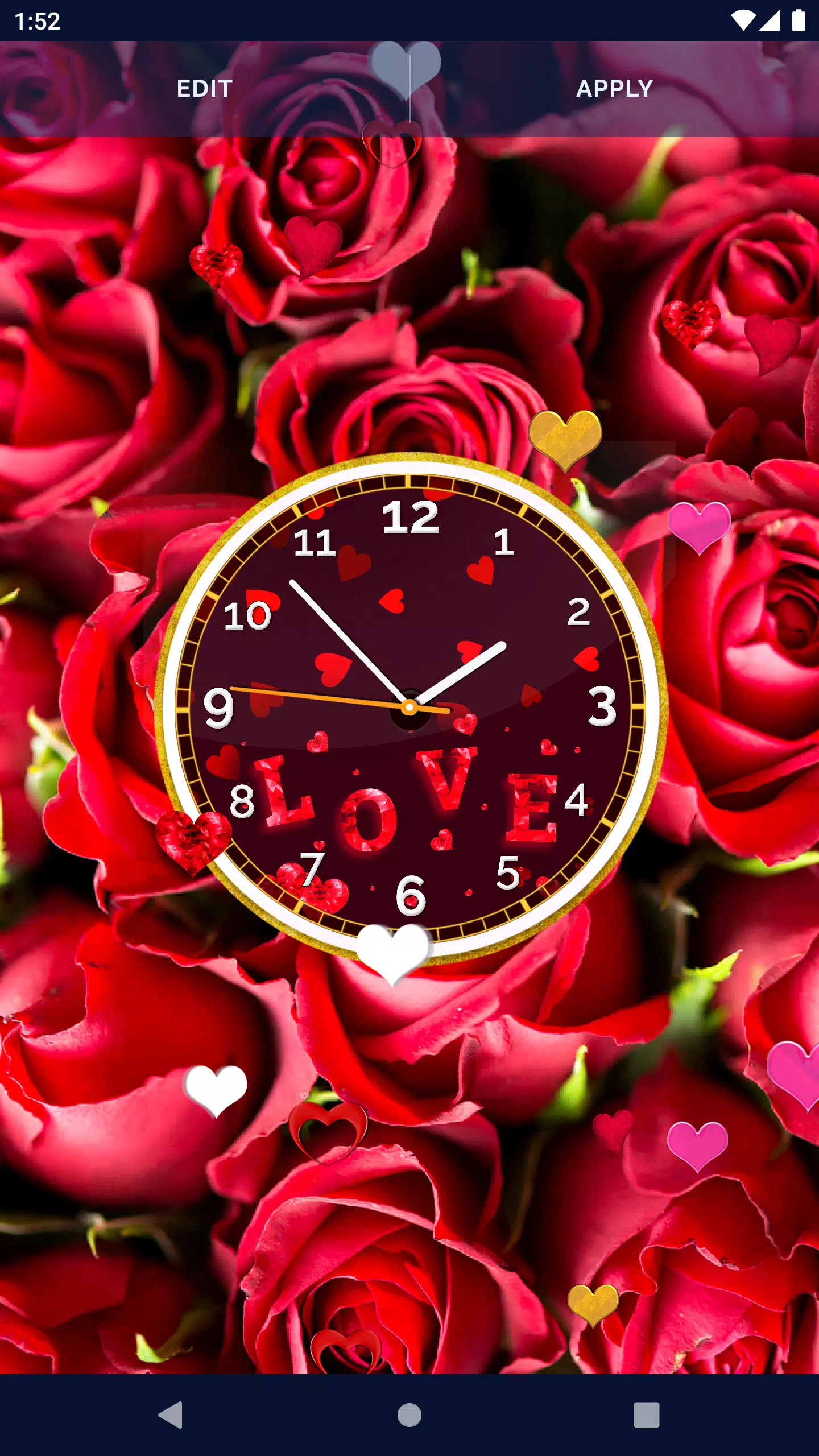 Love Hearts Clock Wallpaper APK for Android Download