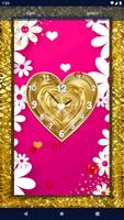2 Schermata Love Hearts Clock Wallpaper
