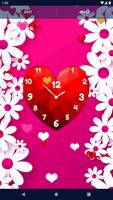 Love Hearts Clock Wallpaper Screenshot 3