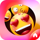 Icona Emoji Launcher- Love emoji & gif stickers