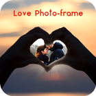Love photo frame , Romantic photo frame آئیکن