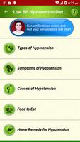 Low BP Hypotension Diet Low Blood Pressure Foods पोस्टर