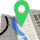 Localisation GPS - position en temps réel map icône
