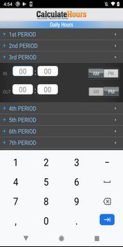 Calculation of working hours screenshot 1