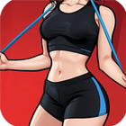 Jump rope to lose weight icon