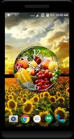 Fruits Clock Live Wallpaper poster