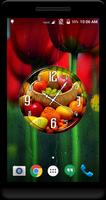 Fruits Clock Live Wallpaper imagem de tela 1