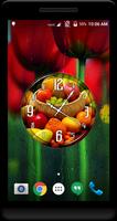 Fruits Clock Live Wallpaper Ekran Görüntüsü 1