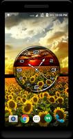 Sunflower Clock Live Wallpaper poster