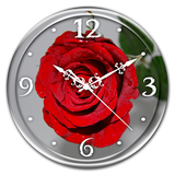 Rose Clock Live Wallpaper أيقونة