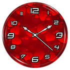 Red Clock Live Wallpaper icono