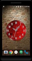 Red Clock Live Wallpaper captura de pantalla 1