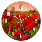 Red Poppy Clock Live Wallpaper icon