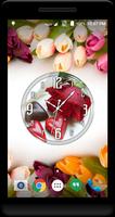 Red Rose Clock Live Wallpaper ảnh chụp màn hình 2