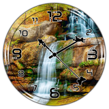 Waterfall Clock Live Wallpaper icono