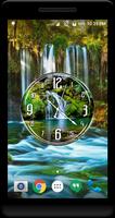 Waterfall Clock Live Wallpaper syot layar 2