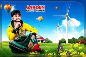 Garden Photo Editor: Garden photo frame پوسٹر