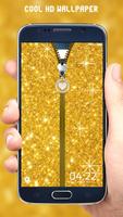 Poster Glitter Zipper Lock Screen
