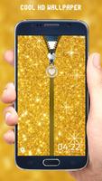 Glitter Zipper Lock Screen Affiche