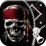 Skull Zipper Lock Screen آئیکن