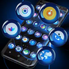 download Theme Launcher - Spheres Blue APK