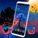 Mystic Sunset Tree Launcher Theme APK