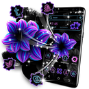 Neon Flower Pink Purple Launcher Theme APK