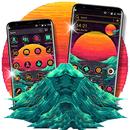 Pixel Art Sunset Launcher Theme APK