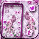 Pink Peacock Diamond Launcher Theme APK