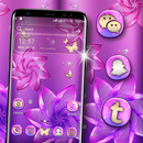 Pink Purple Flower Launcher Theme APK