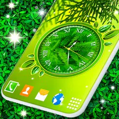 Baixar Forest Leaves Clock Wallpaper APK