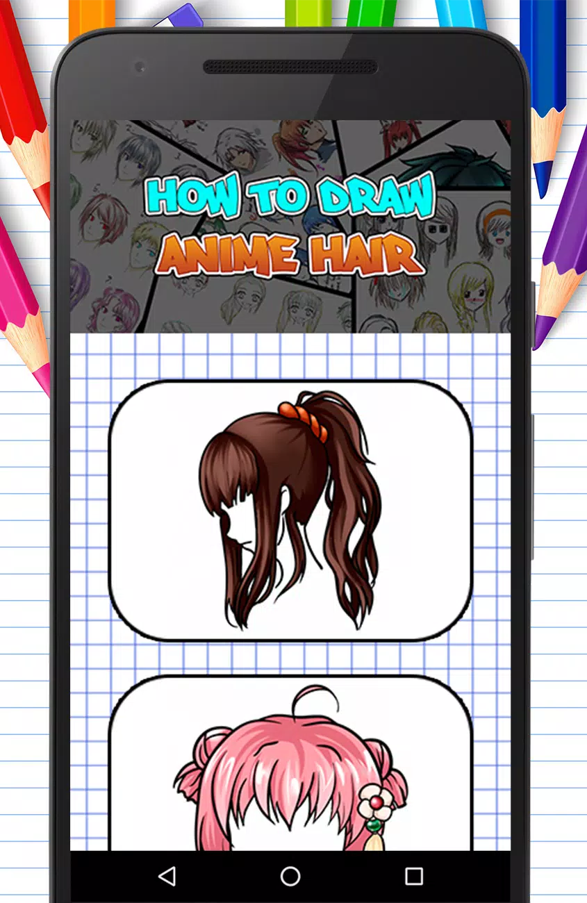 tutorial de como desenhar cabelo anime