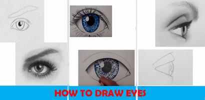 How To Draw Eyes   by step โปสเตอร์