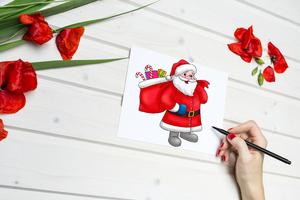 How to draw Christmas and New Year Step by Step 截图 1