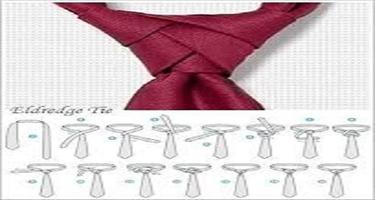 Tutorials von Krawattenknoten. Plakat