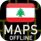 🌏 GPS Maps of Lebanon : Offline Map icône