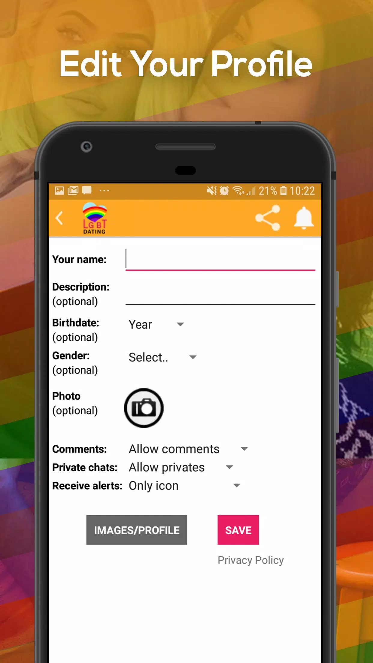 Lgbtqia Chat: LGBT Dating para Android - Download