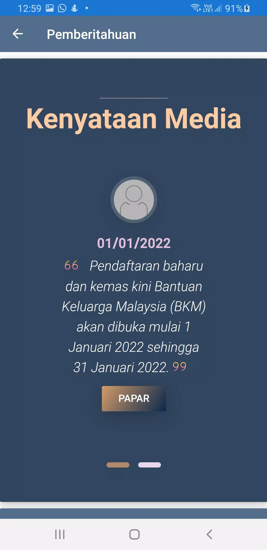 Malaysia bantuan 2022 keluarga Check Semakan