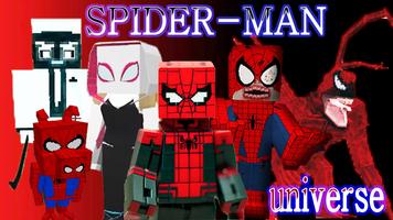 Spider man Minecraft पोस्टर