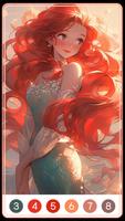 Little Mermaid Paint by Number 스크린샷 3