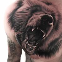 Niedźwiedzi tatuaże plakat