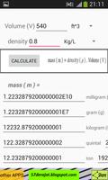 Density Calculator capture d'écran 1