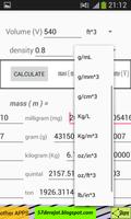 Density Calculator capture d'écran 2