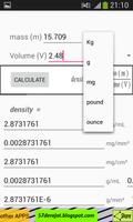 Density Calculator capture d'écran 3