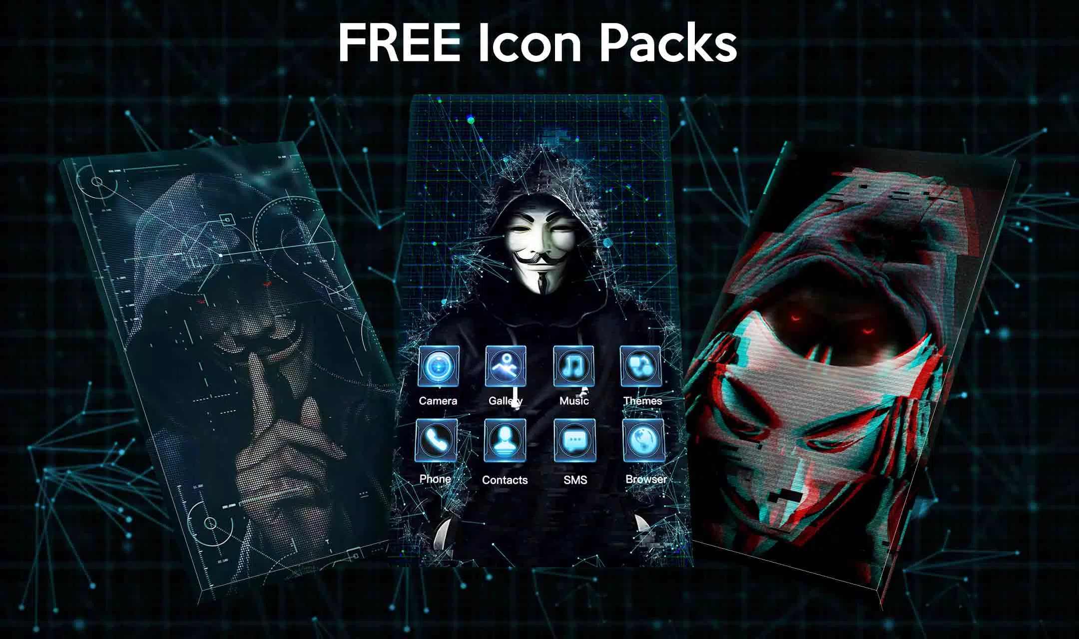 Download do APK de Anonymous Live Wallpaper Hack para Android