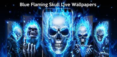 Blue Flaming Skull Ekran Görüntüsü 2